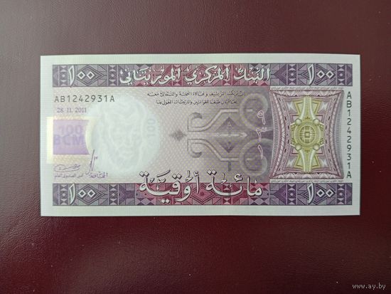 Мавритания 100 угий 2011 UNC