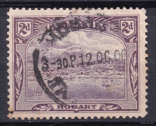 37.Aust. Великобритания. Австралийские штаты. Тасмания. Хобарт. 1905 г. 2d. Mi.#77A.