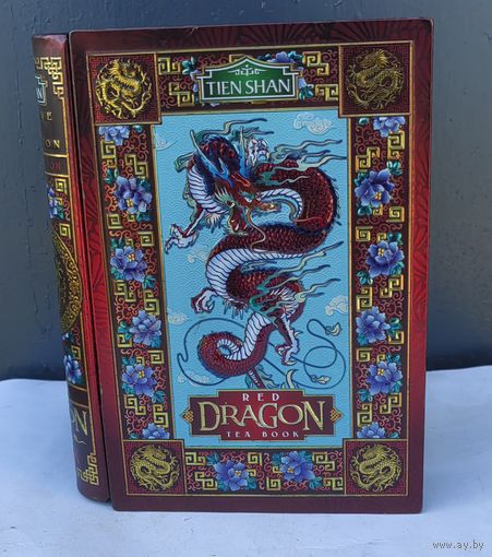 Жестяная коробка из-под чая, в виде книги