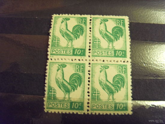 1944 квартблок Франции MNH** фауна птицы (5-10)