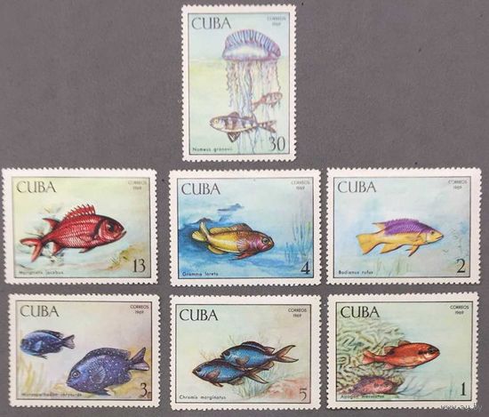 Куба 1969г Рыбы