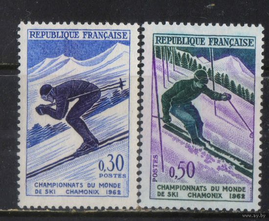 Франция 1962 Чемпионат мира по горнолыжному спорту Шамони Полная #1379-80**