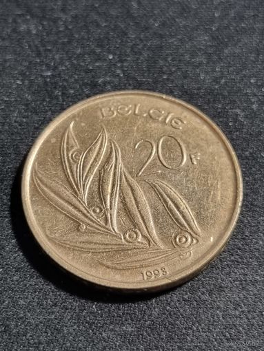 Бельгия 20 франков 1998