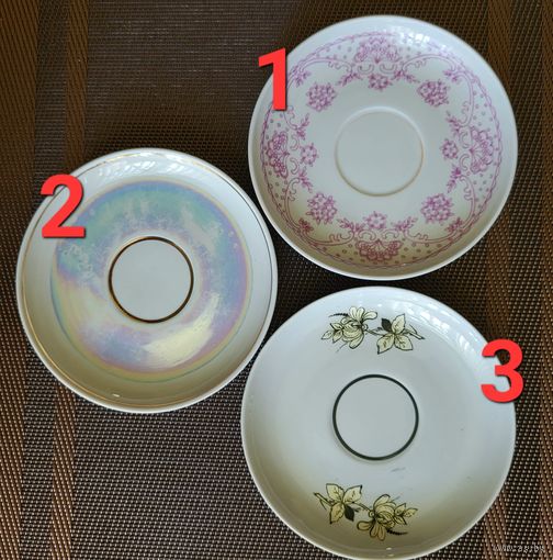 Блюдца кофейные, МФФЗ, поштучно.