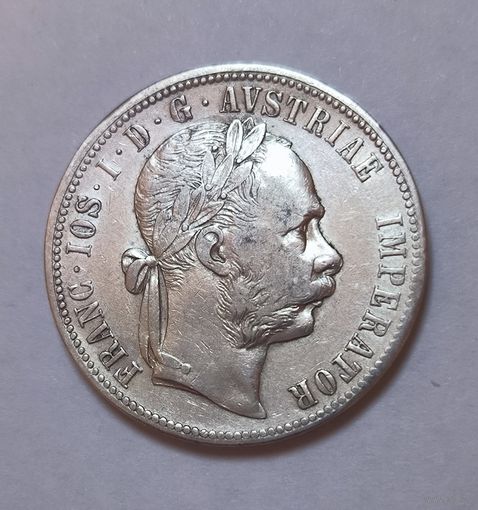Флорин 1879 Австро-Венгрия остатки блеска