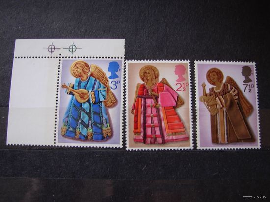 Великобритания 1972 г. Рождество MNH (КАЛ