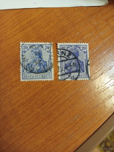 1905 Германская империя синяя и ультрамариновая (2-1)