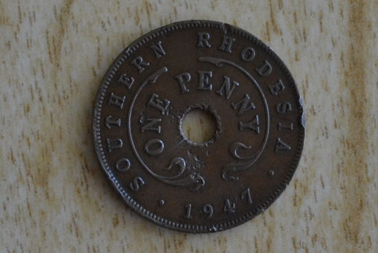 Южная Родезия 1 пенни 1947 с 1 руб Нечастая!