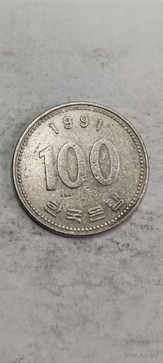 Корея 100 вона 1991