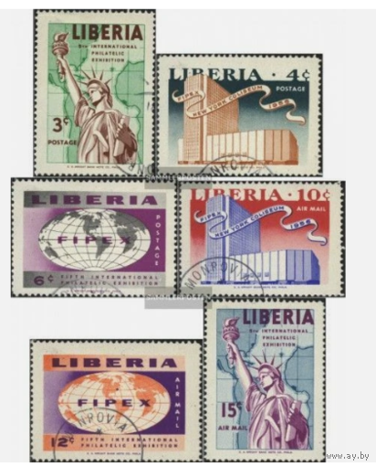Либерия - 1956 - Пятая Международная филателистическая выставка в Нью-Йорке