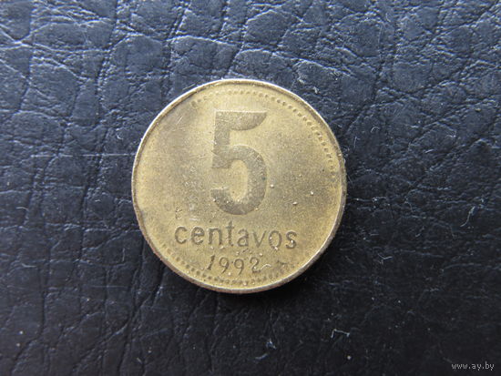 Аргентина. 5 сентаво. 1992. С 20 копеек. Распродажа коллекции. Смотрите другие лоты.