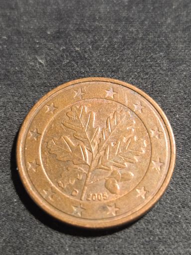 Германия 5 евроцентов 2005 D