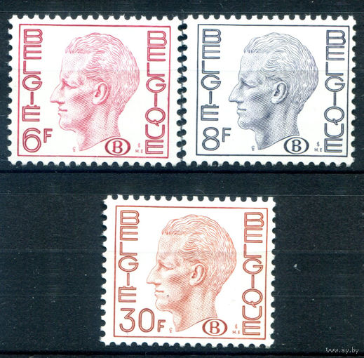 Бельгия - 1976г. - король Бодуэн, служебные марки - 2 марки - полная серия, MLH [Mi 76-77]. #2-Be-62-B-2