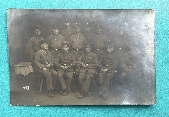 Фотооткрытка 1 Мировая война Немецкие офицеры униформа / Ателье Photogr. Schubert Berlin W.9. Munsterlager i/L.