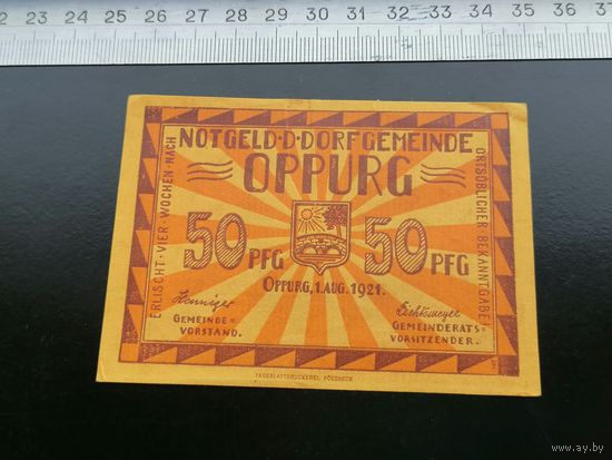 Германия-нотгельд 50 пфеннингов 1921 Oppurg (Саксен-Веймар-Эйзенах