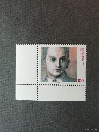 Германия. 1992 Марка "50 лет со дня смерти писателя Йохена Клеппера" (чистая**) Mi.1643 каталог 2.00 евро