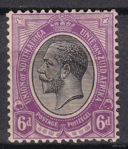 181.BrK. Великобритания. Колонии. Южно - Африканский Союз. Георг V. Стандарт. 1913 г. 6d. Mi.#10.