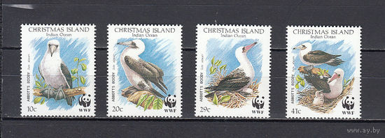 Фауна. Птицы. Остров Рождества. 1990. 4 марки. Michel N 303-306 (9,0  е)