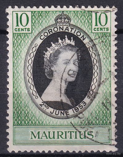80a.BrKS. Великобритания. Колонии. Маврикий. Коронация Елизаветы II. 1953 г. 10c. Mi.#242.