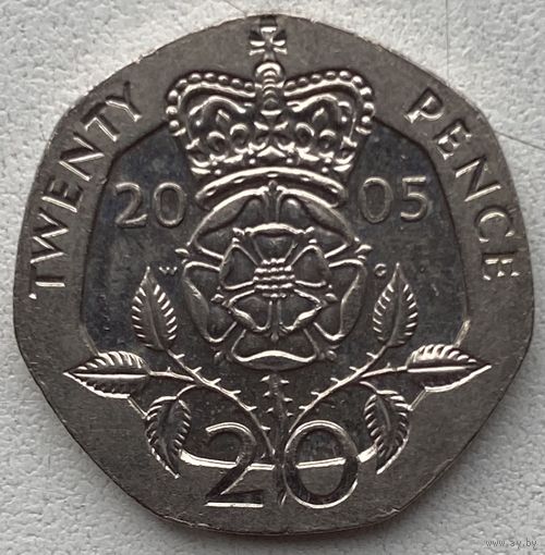 Великобритания 20 пенсов 2005 г.