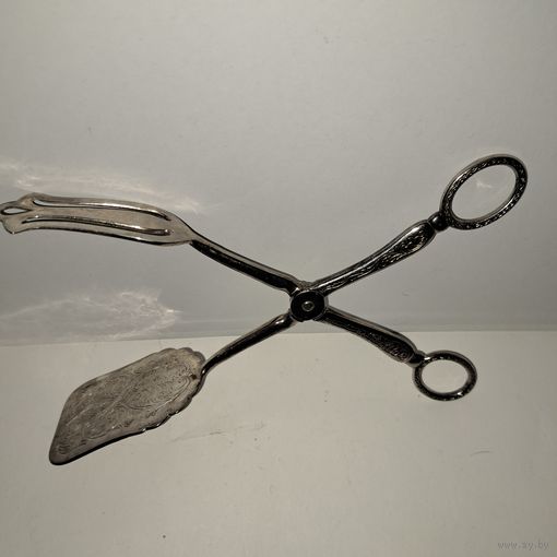 Щипцы для салата. Посеребрение .Европа.