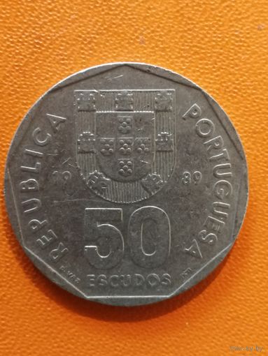 Португалия 50 эскудо, 1989 год, KM# 636
