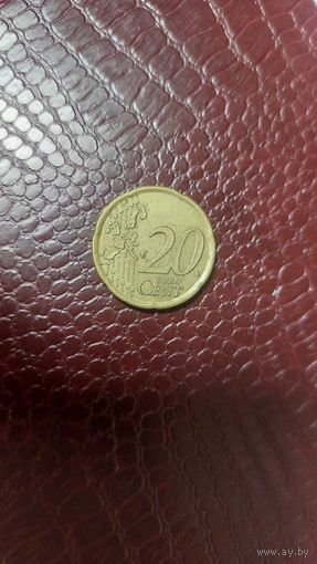Монета 20 евроцентов 1999г. Испания. Хорошая!