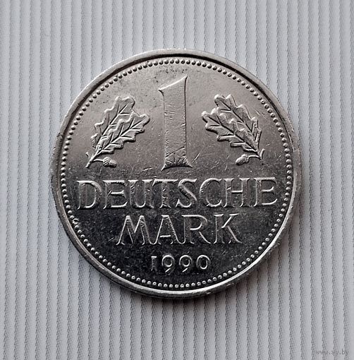1 марка 1990 года (D) Германия. Федеративная республика (ФРГ). Красивая монета!