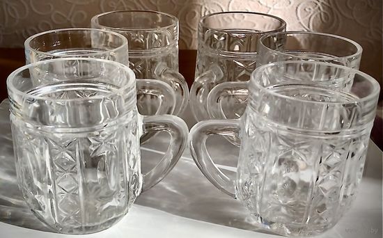 Чашки хрустальные , сделано в СССР