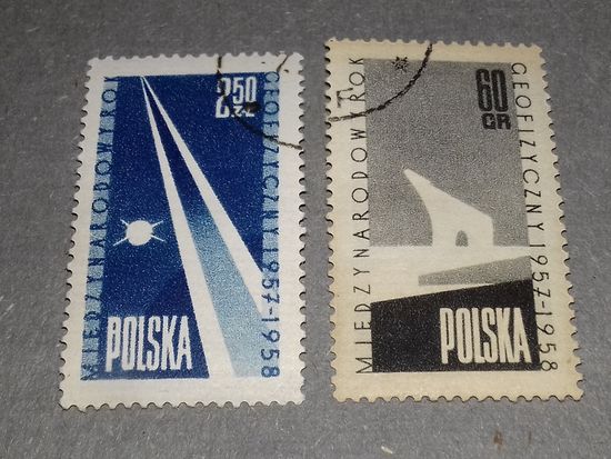 Польша 1958 Международный год геофизики (1957 - 1958). Полная серия 2 марки