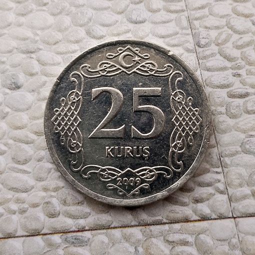 25 курушей 2009 года Турция. Турецкая республика. Красивая монета!