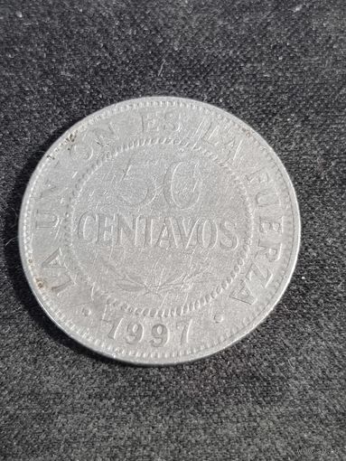 Боливия 50 сентаво 1997