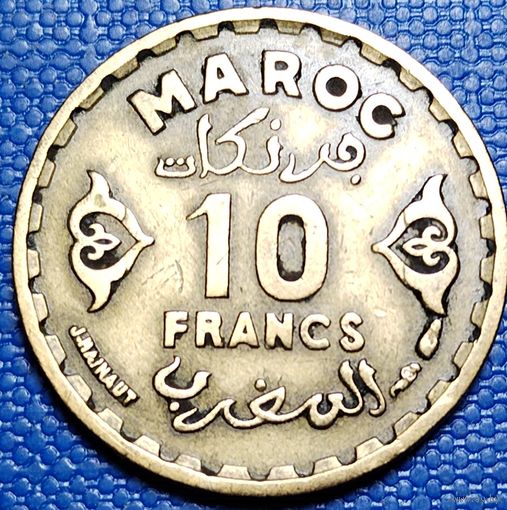 Марокко 10 франков 1952 г.