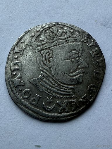 С 1 рубля! 3 гроша(трояк)1582 Стефан Баторий Литуания распродажа коллекции!