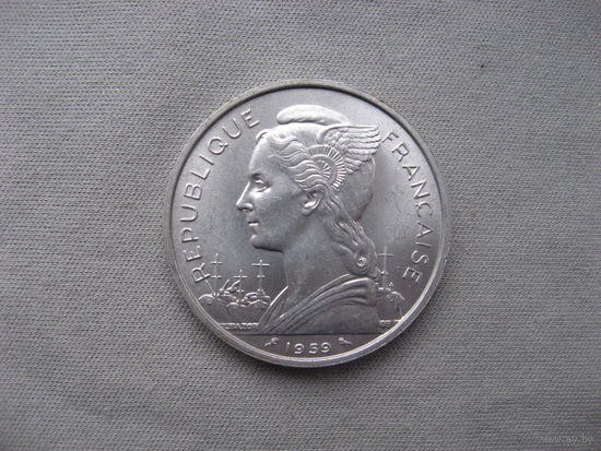 Французское Сомали 5 франков 1959 год Колония Франции (1948-1965)