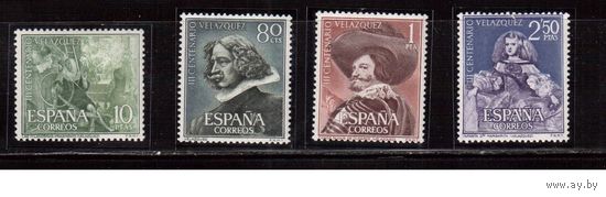 Испания-1961(Мих.1235-1238)  ** , Искусство, Живопись, Веласкес, полная серия