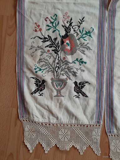 Рушник свадебный  старинный, вышивка, птички. Hand made.