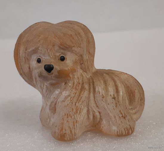 Игрушка собачка Болонка, резина. СССР