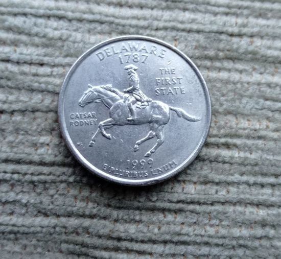 Werty71 США 1 квотер 25 центов 1999 Р Делавэр Конь Лошадь