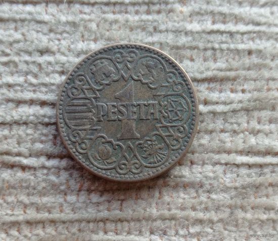 Werty71 Испания 1 песета 1944