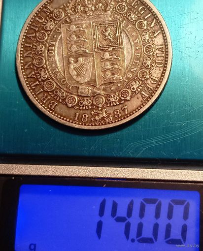 Великобритания 1/2 кроны 1887г. Юбилейная