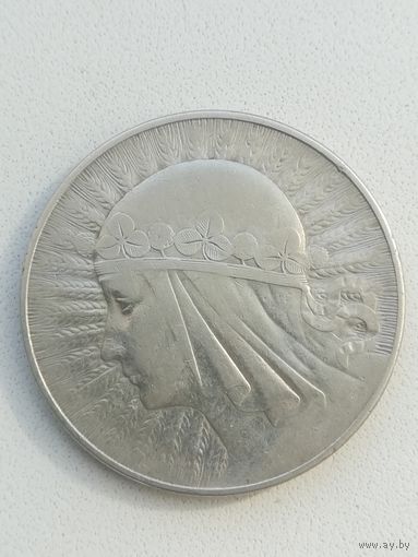 Монета 10 золотых 1933 года. С рубля.