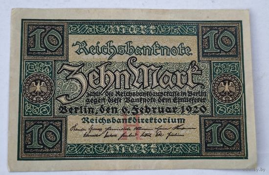 1920 год Германия 10 марок