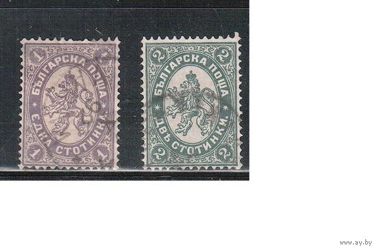 Болгария(Княжество)-1886, (Мих.25-26),  гаш. , Стандарт, Герб,(2)