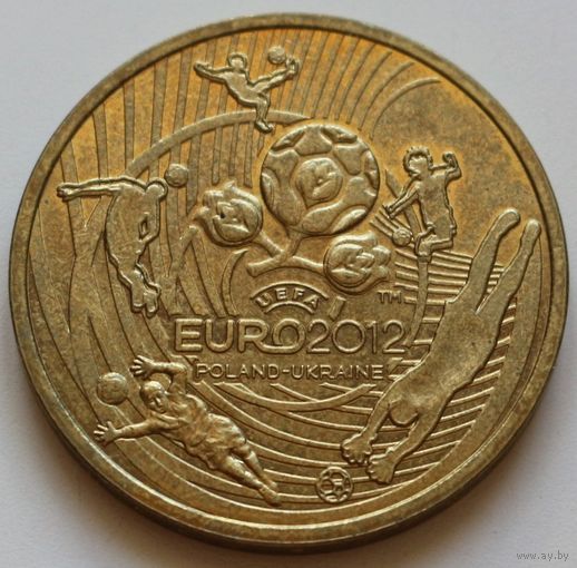 Польша 2 злотых 2012 год "Чемпионат Европы по футболу 2012"