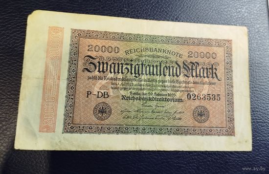 20000 марок 1923 год.