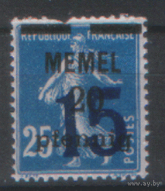 ГВ. МЕМЕЛЬ. АДМ. Франции. С. 35. 1920 --22. НДП на марке Франции. ЧиСт.