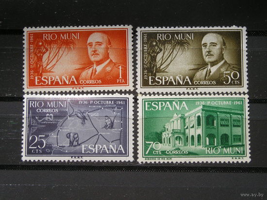 Испанская Рио Муни 1961 Франко 25 лет правления