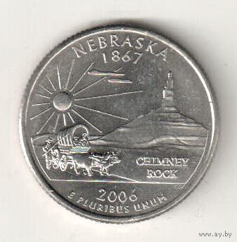 США квотер 2006 штат Небраска двор P