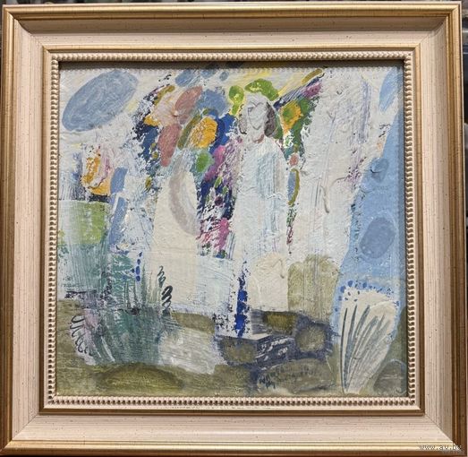 Кузнецов А.В. Картон, масло. 1987г. Размер 29,4х28,2 см.